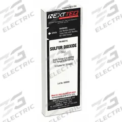 NEXTTEQ Detector Tube: NEXTEQ NX-1000, SO2, Gas Detection Tube, Sulfur Dioxide ( SO2 ), 10 PK (MPN NX211L). Key specifications — attr914051: Sulfur Dioxide; attr914053: 1 to 60 ppm.