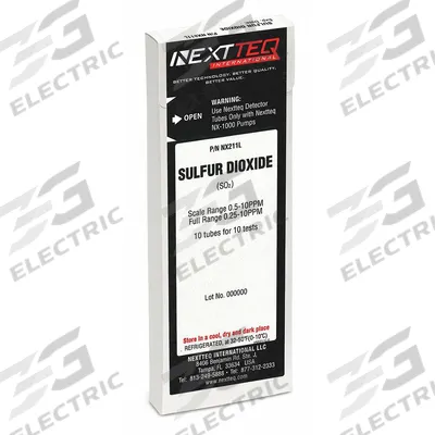 NEXTTEQ Detector Tube: NEXTEQ NX-1000, SO2, Gas Detection Tube, Sulfur Dioxide ( SO2 ) - Gas Detection Tubes For Use In NEXTTEQ NX-1000 Pumps