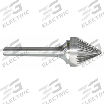 APPROVED VENDOR Carbide Bur: 60° Cone, SJ-42, Single Cut, 1/8" x 3/32" Head - Single-Cut 60-Degree Cone Burs