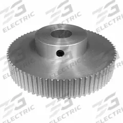 DAYTON Timing Pulley: Modified Curvilinear, Fixed, For GT Timing Belt Section, For 9 mm Belt Wd (MPN 44-3P09-6A3). Key specifications — Brand: DAYTON; Finish: Clear Anodized; For Belt Series: Powerhouse®.