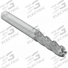 OSG Ball End Mill: Carbide, 4 Flute, 3/8" Mill Dia, 1-1/8" LOC, 3" OAL (MPN 464-3750-BN)