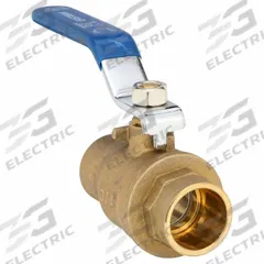 APPROVED VENDOR Manual Two-Way Ball Valve: 3/4 in, Brass, Straight, Sweat x Sweat, Two-Piece (MPN 20063LF). Key specifications — Brand: APPROVED VENDOR; Handle: Lever.