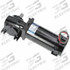 LEESON DC Gearmotor: Right Angle, Left Hand, 90V DC, TENV, 62 RPM, 135 in-lb Max Torque, 40:1, 2.3 A (MPN M1135042.00). Key specifications — Motor Type: Permanent Magnet DC; Brand: LEESON; Full Load Current: 2.3 A.