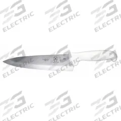MERCER CUTLERY Chef/Utility Knife: Hollow Ground, 8 in Overall Lg, Steel Blade, Polypropylene Handle (MPN M18110). Key specifications — Sub-brand: Ultimate White; Brand: MERCER CUTLERY; Blade Material: Steel; Blade Type: Hollow Ground; Edge Style: Sharp Edge; Forged/Stamped: Stamped; Handle Color: White; Handle Material: Polypropylene.