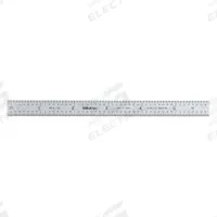 MITUTOYO Flexible Rule: 182-204, 6 in, 0.02 in Thick, 1/50 in/1/64 in, Chrome, Black, Flex, Vinyl. Key specifications — attr939978: 1/50 in; attr934745: MITUTOYO; attr944504: Inside Read; attr944509: Chrome; attr939993: Decimal; attr986193: Etched.