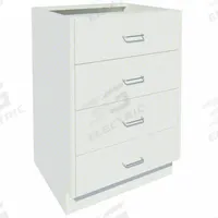 Base Cabinet: 35 1/8 in Overall Ht, 22 in Overall Dp, 24 in Overall Wd, Steel, 4 Drawers, 0 Shelves (MPN GRJTP122-24P-2). Key specifications — Product Type: Base Cabinet; Brand: INSTOCK; Material: Steel; Cabinet Type: Base Cabinets.