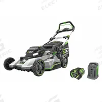 EGO Battery-Powered Lawn Mower Kit: Self-Propelled, 21 in Cutting Wd, Variable Speed Settings, 56 V (MPN LM2135SP). Key specifications — Run Time: 60 min; Battery Platform: 56V ARC Lithium™; Deck Material: Polycarbonate; Brand: EGO; Speed Settings: Variable; Filter - Kit Contents: Battery Included; Power Source: Battery-Powered.
