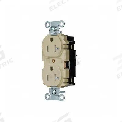 HUBBELL Receptacle: Duplex, 5-20, Ivory, 125V AC, 20 A, 2 Pole / 3 Wire (MPN 5362STITR) - General Purpose Receptacles