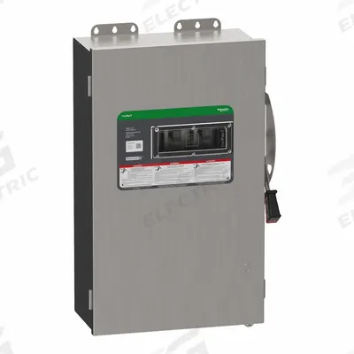 SCHNEIDER Safety Switch: Fusible, 100 A, Single Phase, 240V AC, 304 Stainless Steel - Fusible Safety Switches