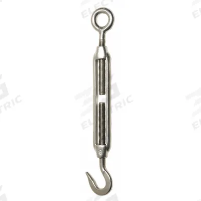 BIRD BARRIER Netting Turnbuckle: Netting Turnbuckle, Stainless Steel, Silver, 6 in Overall Lg - Bird Control Netting Accessories