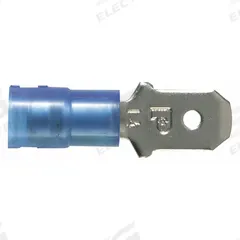 PANDUIT Wire Disconnect: Male Tab, Blue, Nylon, Partial Coverage, 16 AWG – 14 AWG Wire Size (MPN DNF14-250M-C). Key specifications — attr1307035: PANDUIT; attr1307036: DNF14-250M-C.
