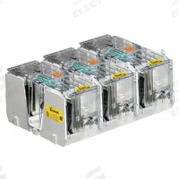 BUSSMANN Fuse Block: Open Block Design, 3 Pole, 600 V AC, Box Lug, Non-Indicating (MPN JM60600-3CR). Key specifications — Brand: BUSSMANN.