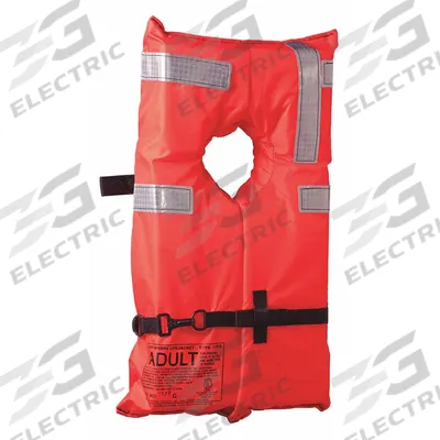 KENT SAFETY Flotation Collar: Orange, Type I, 22 lb Buoyancy, SOLAS-Grade Reflective - Reflective Foam Personal Flotation Devices