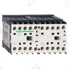 SCHNEIDER Miniature IEC Magnetic Contactor: Reversing, 3 Poles, 3NO Contacts, 12 A, 120V AC Coil (MPN LC2K1201G7). Key specifications — Brand: SCHNEIDER; Integrated Surge Suppression: No.