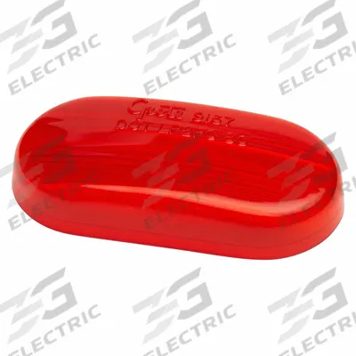 GROTE Replacement Lens: Oval, Clearance and Marker Light, 2 in Ht - Vehicle Lighting - Oval Replacement Lenses