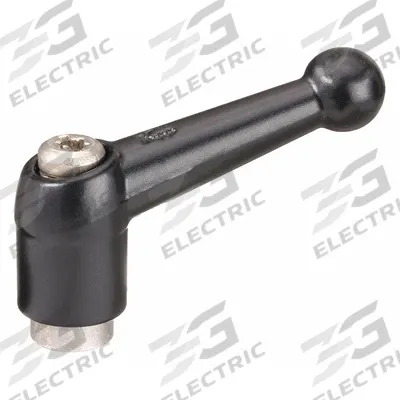 KIPP Adjustable Handle: Zinc w/ SS Thread, 5/16"-18 - Ball-Style Adjustable Handles with Threaded Hole
