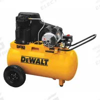 DEWALT Portable Compressor: Splash Lubricated/Synthetic Oil, 20 gal, Horizontal, 1.9 hp, 120V AC (MPN DXCMPA1982054). Key specifications — attr48686: Splash Lubricated; Synthetic Oil; attr48685: 120V AC; attr48689: 4.4 cfm @ 155 psi; attr48678: 15.0 A; attr48688: Pump is shipped full of oil; attr48671: DEWALT; attr124308: Standard (75 dBA or more).