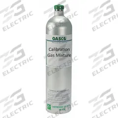 GASCO Calibration Gas: Nitrogen, Disposable, +/-5% Accuracy, NO, Calibration Gas, Calibration Gas (MPN 58L-125-0.5). Key specifications — For Use With: All OEM Gas Detectors; Background Gas: Nitrogen; Brand: GASCO; Gas Mixture: Nitric Oxide 500 ppm; Reusability: Disposable.