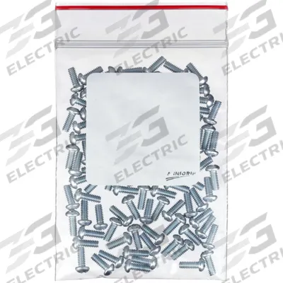 MINIGRIP RED LINE Reclosable Bag: 2 mil Thick, 9 in Wd, 12 in Lg, Hang Hole Not Included - White Block Reclosable Poly Bags