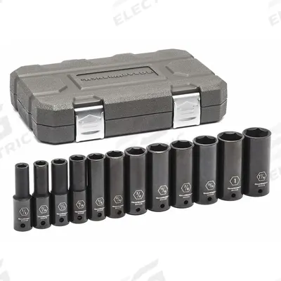 GEARWRENCH Socket Set: 3/8 in Drive Size, 3/8 in to 1 1/16 in Socket Size Range - SAE Impact Socket Sets
