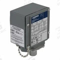 TELEMECANIQUE SENSORS Pressure Switch: 1.5 psi – 75 psi, 9012G Series, 1 Pressure Connection Ports (MPN 9012GDW4). Key specifications — Brand: TELEMECANIQUE SENSORS; Pressure Connection Type: 1/4-18" FNPT.