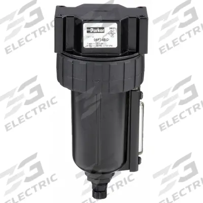 Parker Compressed Air Filter: Particulate, 1/2 in NPT, 5 micron, 85 cfm - Parker FRL Air Filters