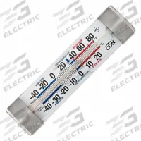 CDN Refrigerator/Freezer Thermometer: Refrigerator/Freezer, Non-Mercuric Column, 4 7/8 in Overall Lg (MPN FG80). Key specifications — Accuracy: ±2 ° F or ±1 ° C; Brand: CDN; Case Material: Polycarbonate; Display Type: Non-Mercuric Column; Features: 2-Way Mounting: Stand/Hang; Lens Material: Polycarbonate; NSF Certified: Yes; Thermometer Type: Refrigerator/Freezer Thermometer.