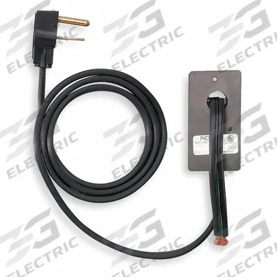 Dayton Cord Set 6 Ft: Surface, For 4E169, 30 A, Fits 3500 to 5000 W kW, 240V AC - Controls & Cords for Electric Wall & Ceiling Heaters