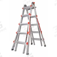 LITTLE GIANT Combination Ladder: 6 Configurations, Aluminum, 375 lb Load Capacity, 48 lb Wt (MPN 10403). Key specifications — Brand: LITTLE GIANT; Included Features: Trestle Brackets.