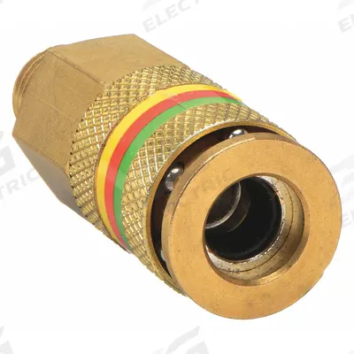 TRUFLATE Quick Connect Air Couplings: 1/4 in Body Size, 1/4 in Hose Fitting Size - Universal Interchange Brass Quick-Connect Air Coupling Bodies