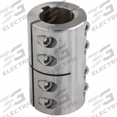 CLIMAX METAL PRODUCTS Rigid Shaft Coupling: 1 in Bore Dia 1, 3/4 in Bore Dia 2, Round Keyed - Two-Piece Rigid Shaft Couplings