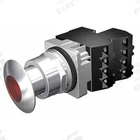 SIEMENS Mushroom Head Push Button: Illuminated, Mushroom Head Profile, Metallic, 30 mm, 2NC (MPN 52PP2D2G). Key specifications — Brand: SIEMENS; Action: Maintained; Series: Class 52; Terminal Connection: Pressure Plate; Push Button Material Type: Metallic.