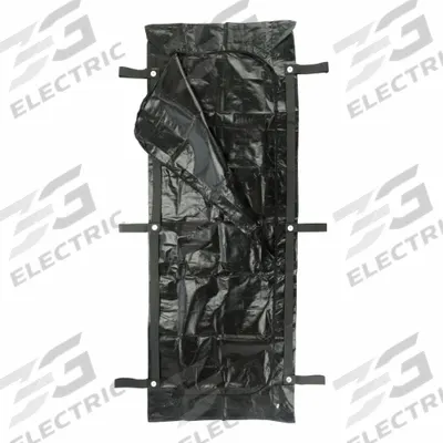 FSI Body Bag: Black, 36 in Overall Wd, Vinyl - Body Bags