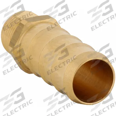 LEGRIS Barbed Fitting Adapter: 10 mm Pipe x 12 13/64 mm ID Size, BSPT x BSPT, Brass - Standard Brass Barbed Tube Fittings