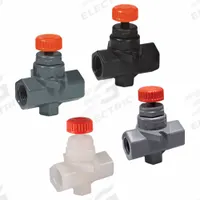 HAYWARD PVDF Needle Valves w/FPM o-ring, PTFE seat, threaded end connections: Inline Valve Body, NPT (MPN NVA5037T). Key specifications — For Media: Water; Standards: ASTM D 1784; Brand: HAYWARD; Valve Series: NVA; Connection Gender - Side 2: Female; Connection Gender - Side 1: Female; Connection Type - Side 1: NPT; Connection Type - Side 2: NPT.