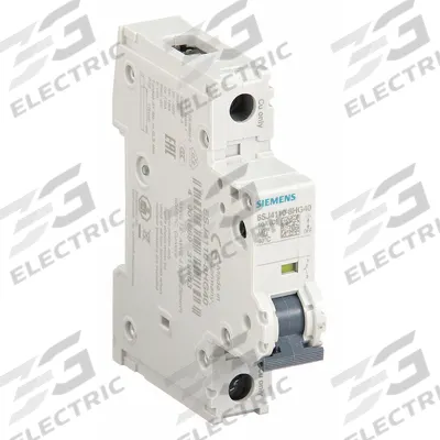 Siemens Miniature Circuit Breaker: 10 A Amps, 60V DC, 14kA at 240V AC, Screw Clamp - D-Curve, 1-Pole UL489 DIN Rail-Mount Miniature Circuit Breakers
