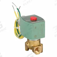 REDHAT Solenoid Valve: 2-Way, Normally Closed, 1/4 in Pipe Size, 12V DC, High Flow, Brass Body (MPN 8262H020). Key specifications — Pipe Size: 1/4 in; Voltage: 12V DC; Brand: REDHAT; Coil Enclosure: Without Junction Box.