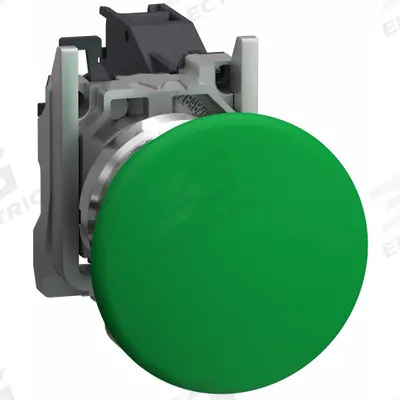 SCHNEIDER Mushroom Head Push Button: 22 mm, Metallic, Mushroom Head Profile - Mushroom-Head Push Buttons