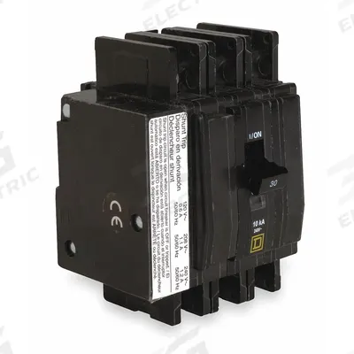 SQUARE D Miniature Circuit Breaker: 100 A, 120/240V AC, Three Phase, 10kA at 120/240V AC - QOU Series, Unit-Mount Square D Miniature Circuit Breakers