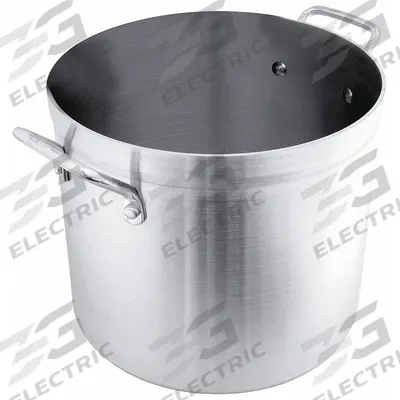 CRESTWARE Heavy Duty Stock Pot: 20 qt Capacity, Aluminum, 5 mm Gauge, NSF Certified - Stock Pots