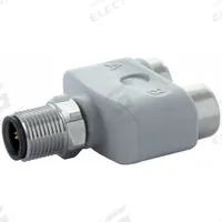 MURRELEKTRONIK T-Coupler: M12 Male Straight, 5 Pole to (2) M12 Female Straight, 4 Pole, T-Style (MPN 7024-41131-0000000). Key specifications — Connector Style: T-Style; IP Rating: IP65; Convert From: M12 Male Straight, 5 Pole; Convert To: (2) M12 Female Straight, 4 Pole; Brand: MURRELEKTRONIK.