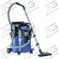 NILFISK Shop Vacuum: 8 gal Tank Size, Plastic, 1 1/2 in Vacuum Hose Dia, 10 ft Hose Lg, Wet/Dry, Std (MPN 107418445). Key specifications — Tank Material: Plastic; Vacuum Pickup Type: Wet/Dry; Brand: NILFISK.