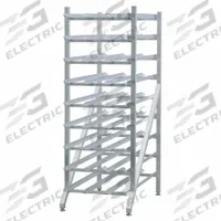 NEW AGE INDUSTRIAL Can Rack: Full Size, 8 Shelves, 513 Cans Held, Stationary, 71 in Overall Ht (MPN 1256). Key specifications — Material: Aluminum; Brand: NEW AGE INDUSTRIAL; Full Size/Half Size: Full Size; Mobile/Stationary: Stationary; NSF Certified: Yes.