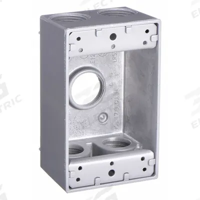 BELL Electrical Box: Aluminum, Rectangular, 1 Gangs, 3/4 in Hub Size, 18.3 cu in Capacity - Aluminum Weatherproof Electrical Boxes