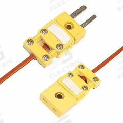 OMEGA Temperature Probe Connectors & Adapters: Plug, For Type K Thermocouple Type, Mini Plug, 2 Pins (MPN SMPW-CC-K-M). Key specifications — attr1432251: Clamp Included; attr1432252: No Write-On Window Included; attr1432254: Hollow; attr1276097: Plug; attr1276100: Chromel; attr1276082: Mini Plug; attr1276092: OMEGA; attr1276087: Yellow.
