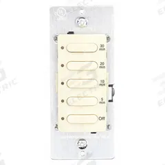 HUBBELL WIRING DEVICE-KELLEMS Countdown Timer: 30 min Max, 5 min Min, SPST, 120/277V AC, Ivory (MPN DT5030I). Key specifications — Brand: HUBBELL WIRING DEVICE-KELLEMS; Includes Hold: No Hold Included.