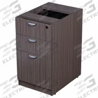 BOSS Desk Pedestal: Driftwood, 3 Drawers, 16 in Overall Wd, 28 1/2 in Overall Ht, 22 in Overall Dp (MPN N166-DW). Key specifications — Brand: BOSS; Color: Driftwood; Product Type: Hanging File Cabinet.