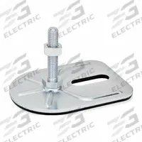 JW WINCO Male-End Leveling Mount: Swiveling Stud, 1/2"-13 Thread Size, 3 3/20 in, 2,698 lbf Capacity (MPN 42-80-1/2X13-75-E3-SK). Key specifications — Base Shape: Rectangular; Load Capacity: 2,698 lbf; Thrust Pad Material: Buna-N; Mounting Holes: Mounting Holes Included; Includes: Rubber Pad; Hex Size: 11/16 in; Base Width: 3-3/20 in.