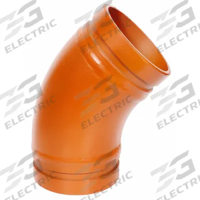 GRUVLOK Metal Pipe Elbow: 45° Elbow, 4 in x 4 in, Ductile Iron - Grooved Pipe Fittings