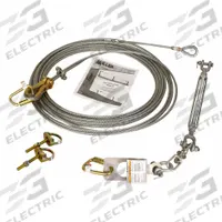 MILLER BY PIP Horizontal Lifeline Kit: 120 ft Lifeline Lg, Reusable, Bolt-On, 310 lb Capacity, Steel (MPN SG416/120FT). Key specifications — Lifeline Installation: Reusable; Includes: (2) 416 Stainless Steel D-Bolt Anchors; For Use With: Lifeline with Energy Absorber; Horizontal Lifeline Component: Horizontal Lifeline; Mounting Type: Bolt-On; Hardware Material: Stainless Steel; Mounting Location: Anchorage Point; Lifeline Material: Steel.
